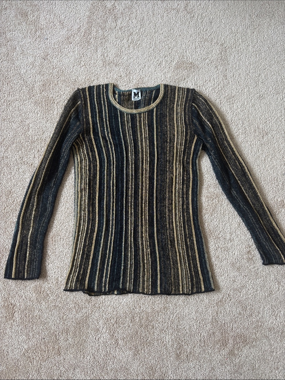 Missoni Metallic Knit in Black, Green and Gold